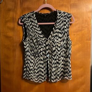 Dana Buchman Petite Zebra Print Sleeveless Blouse